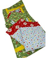 Handmade Quilted Kitchen Linen Set  Runner, 2 Pot Holders,Dish Drain Mat... - €32,62 EUR