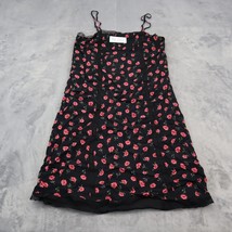 Forever 21 Dress Womens L Black Floral Thin Strap Lace Trim Lined Casual Wear - $22.75