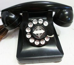 Western Electric  Model 302 Prewar Rotary Telephone Fully Restored Cloth Cords - $292.05