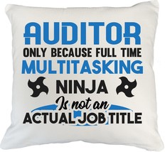 Make Your Mark Design Auditor. Funny White Pillow Cover for Accountant, ... - $24.74+