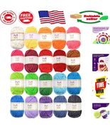 Beginner&#39;s 20-Skein Acrylic Yarn Set - 438 Yards of Assorted Colors for ... - $664.49 MXN