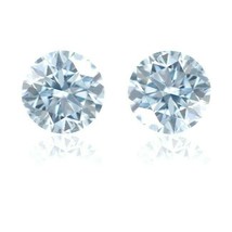 Blue Diamond - Pair of 0.08ct Natural Loose Light Blue Diamond GIA Round... - £2,003.63 GBP