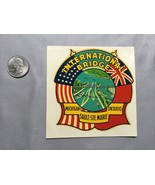 Original Vintage Travel Souvenir Luggage Label / Sticker INTERNATIONAL B... - $470.84 MXN