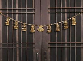 Lakshmi Ganesha Home Metal Door Hanging Toran Bandarwal for Home Decoration Us - £26.80 GBP