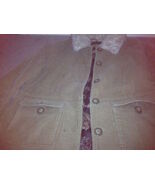 Sonoma Unisex Adult  Corduroy Jacket Coat Faux Fur Collar Brown Beige - $941.05 MXN