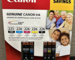 Canon 225 Black 226 Black Cyan Magenta Yellow Ink Set PGI-225 CLI-226 45... - £28.02 GBP