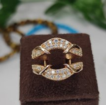 14K Rose Gold Plated Round Cut Diamonds Womens Enhancer Wrap Wedding Ring  - £97.19 GBP