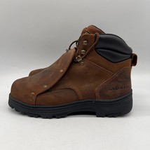 Carolina Mens Foreman CA3630 Brown Leather Lace Up Round Toe Work Boots Size 9D - £39.56 GBP