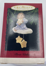 Hallmark &quot;Three Wishes&quot; Little Girl Angel Keepsake Christmas Tree Orname... - £5.21 GBP