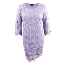 Alfani Women&#39;s Crochet-Trim Illusion Dress Size Small - £20.81 GBP