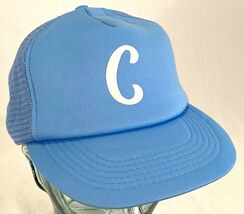 Minor League Baseball Hat-"C"-Mesh-Blue-Snapback-Vintage - $16.49