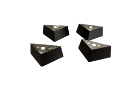 2-1/2&quot; Height Triangle Wood Furniture Legs Corner Feet- Set of 4 - $458.83 MXN