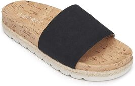 Esprit Brenna Sz US 7.5 M Women&#39;s Casual Espadrille Slide Sandals Black ... - $25.16 CAD