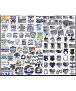 Thin Blue Line Svg Bundle, Police Svg, Police Flag Svg, Wife Svg, Badge ... - $5.00