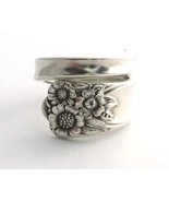April 1950 Sunflower Spoon Ring Size 7 8 9 10 11 12 13 Vtg Silverware Je... - $20.00