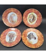 Lynn Chase African Portraits Safari Set Of 4 Dinner Plates Cheetah Lion ... - $944.00 MXN
