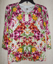NWT WOMENS christopher &amp; banks PRETTY FLORAL CARDIGAN SWEATER  SIZE S - £20.14 GBP