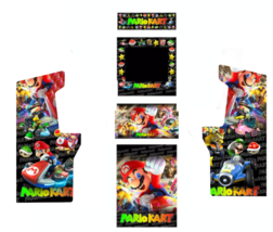 Arcade1up Legacy,Arcade 1up Mario Kart arcade design/Cabinet Artwork Graphics - £52.47 GBP+