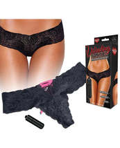 Hustler Vibrating Panties w/Bullet Black M/L - £27.92 GBP