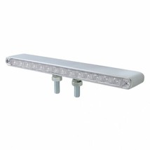 United Pacific Chrome Plastic 14 Amber LED 12&quot; Double Face Light Bar-Clear Lens - £49.27 GBP