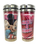 Walt Disney Mickey and Minnie with Hearts 16 Ounce Metal Travel Mug NEW ... - £11.55 GBP