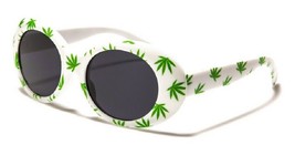 Womens Round Marjuana Plastic Unbranded Fashion Sunglasses NWT - $9.89