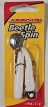 Johnson Beetle Spin BSVP 1/4 oz. White Red Dot New - $7.91