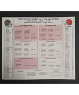 Tampa Bay Buccaneers vs Cleveland Football Media Guide Game Flip Card 10... - $14.99