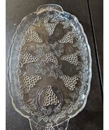 Vintage Indiana Pressed Glass Harvest Grape Crystal Serving Platter 11.25” - €16,18 EUR