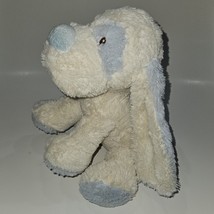 People Pals White Blue Puppy Dog Plush 9&quot; Lovey Stuffed Animal Sewn Eyes Safeway - $34.60