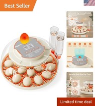 18 Egg Incubator with Built-in Candler &amp; Humidity Display for Poultry Br... - $1,656.12 MXN