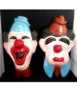 Happy-Sad Clowns Wall Hangings, Large 16&quot; c.1966 Holland Mold : Selling OBO - $1,476.51 MXN