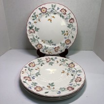 4 Dinner Plates Churchill Briar Rose Flowers 10&quot; England - £23.73 GBP