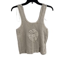 Jessica Simpson Crochet Summer Crop Top Beige Size Small New - £16.99 GBP