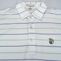 Peter Millar Polo Shirt M Summer Comfort Short Sleeve 3 Button Striped V... - £17.14 GBP