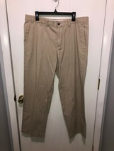 Eddie Bauer Wrinkle Resistant Relaxed Fit Khaki Chino Pants 38X32 Real Inseam 31 - £11.07 GBP