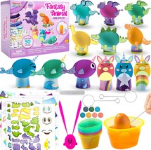 27 PCS Easter Animal Egg Dye Kit Easter DIY Egg Decorating Kit with Mermaid Dino - £41.40 GBP