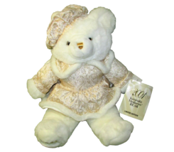 DAN DEE SNOWFLAKE TEDDY LTD EDITION GOLD WHITE 2001 PLUSH 19&quot; GIRL WITH ... - £12.35 GBP