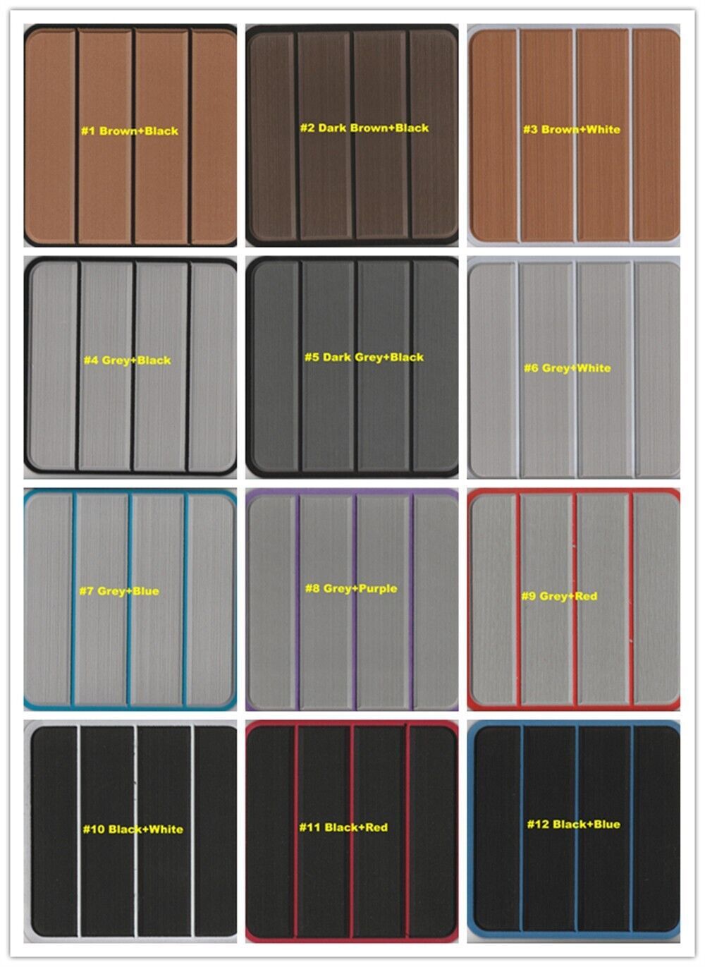 Boat EVA Faux Foam Teak Deck Floor Pad Color Samples Only - $29.60