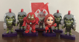 Lot Of 7 McDonalds Toys 2020 Marvel 1 Iron Man Hulkbuster 1 Scarlet Witch 5 Hulk - £6.71 GBP