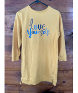 Wonder Nation Girls Love Yourself Graphic Sweatshirt Dress Long Sleeve X... - $176.63 MXN