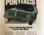 1978 Pontiac Lemans Vintage Print Ad Advertisement pa11 - $6.92