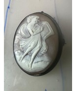 Antique Cameo on Shell Dancing Lady w Harp pendant and Pin - $119.15 CAD