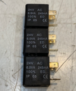 3 Quantity of CFA Solenoid Coil Valves IP-65 24V AC 6.5VA 245mA 100% ED ... - $41.24 CAD