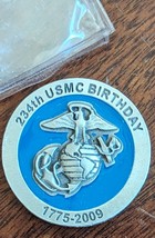 234th USMC Birthday 1775-2009 First Combat Batalion Engineer Challenge Coin - £18.94 GBP