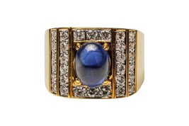 Authenticity Guarantee 
Beautiful 2.77 CTW Sapphire and Diamond 14K Gold Ring... - £989.19 GBP