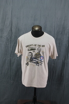 Vintage Graphic T-shirt - Knights of the Air WWI Aces - Men&#39;s Large - £31.17 GBP