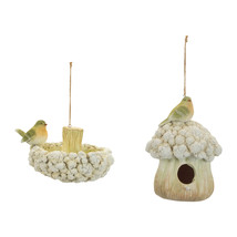 Cauliflower Birdhouse and Hanging Birdbath (Set of 2) - $1,219.30 MXN