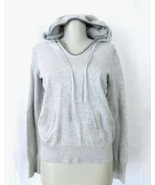 ESPRIT grey Cotton knit Hooded Sweater womens size S - $14.00