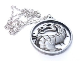 Mortal Kombat METAL Necklace Pendant Dragon Silver  *Canadian Seller - £7.93 GBP